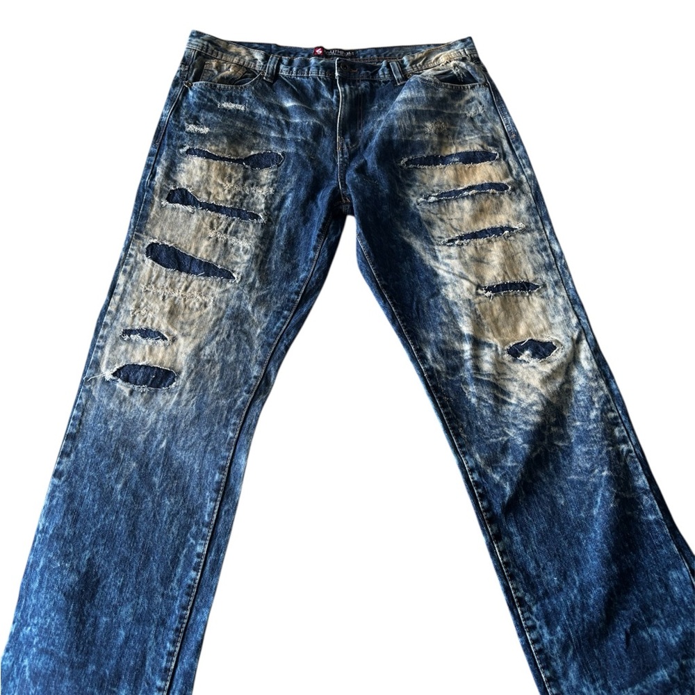 Southpole distressed acid wash denim jeans men’s size 38 x 32